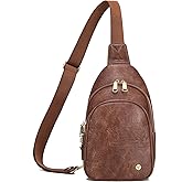 Haytijoe Anti Theft Crossbody Bags for Women Vegan Leather Sling Bag Travel Purses Fanny Pack