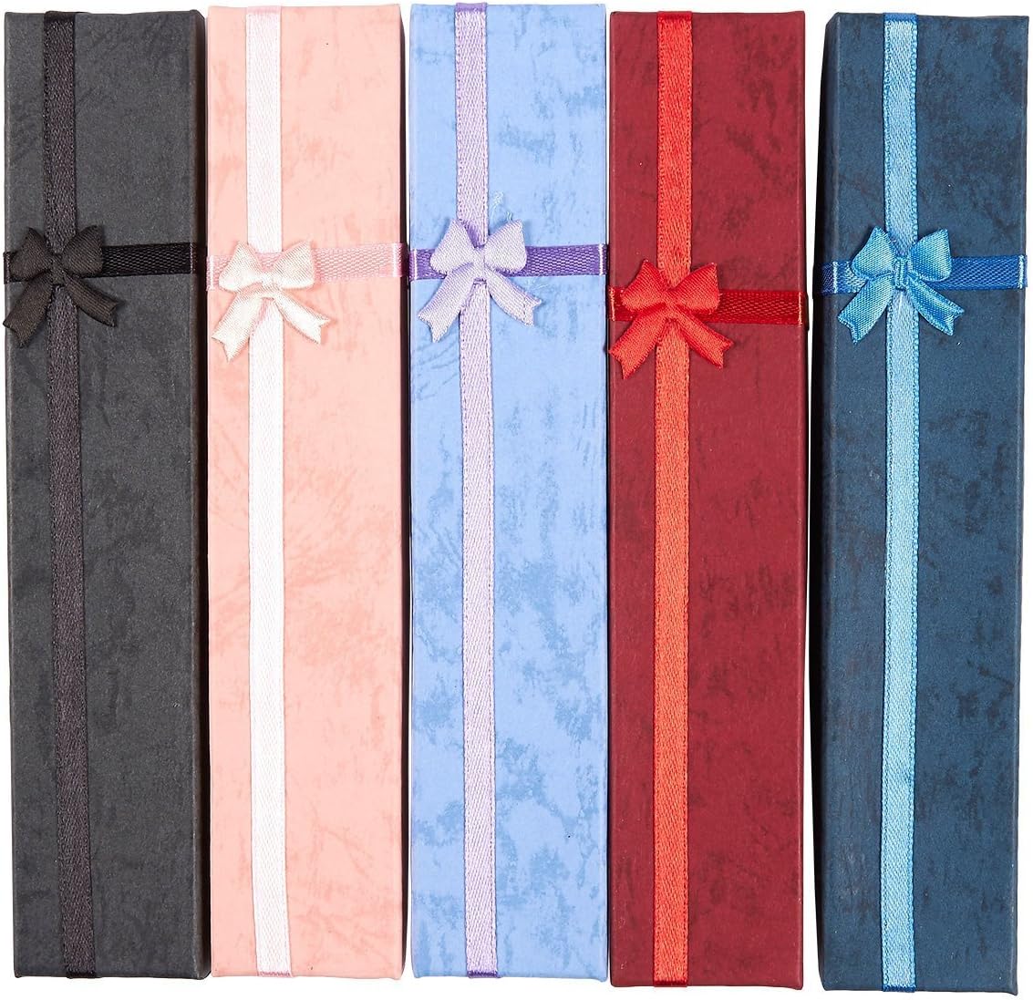 24-Piece Gift Box Set - Jewelry Box for Anniversaries, Weddings, Birthdays, Assorted Colors - 7.9 x 0.8 x 1.6 Inches: Home & Kitchen