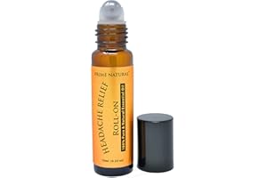 Headache Relief Essential Oil Roll On 10ml Pre-Diluted Ready to Use Roller for Migraine Tension Calming & Soothing