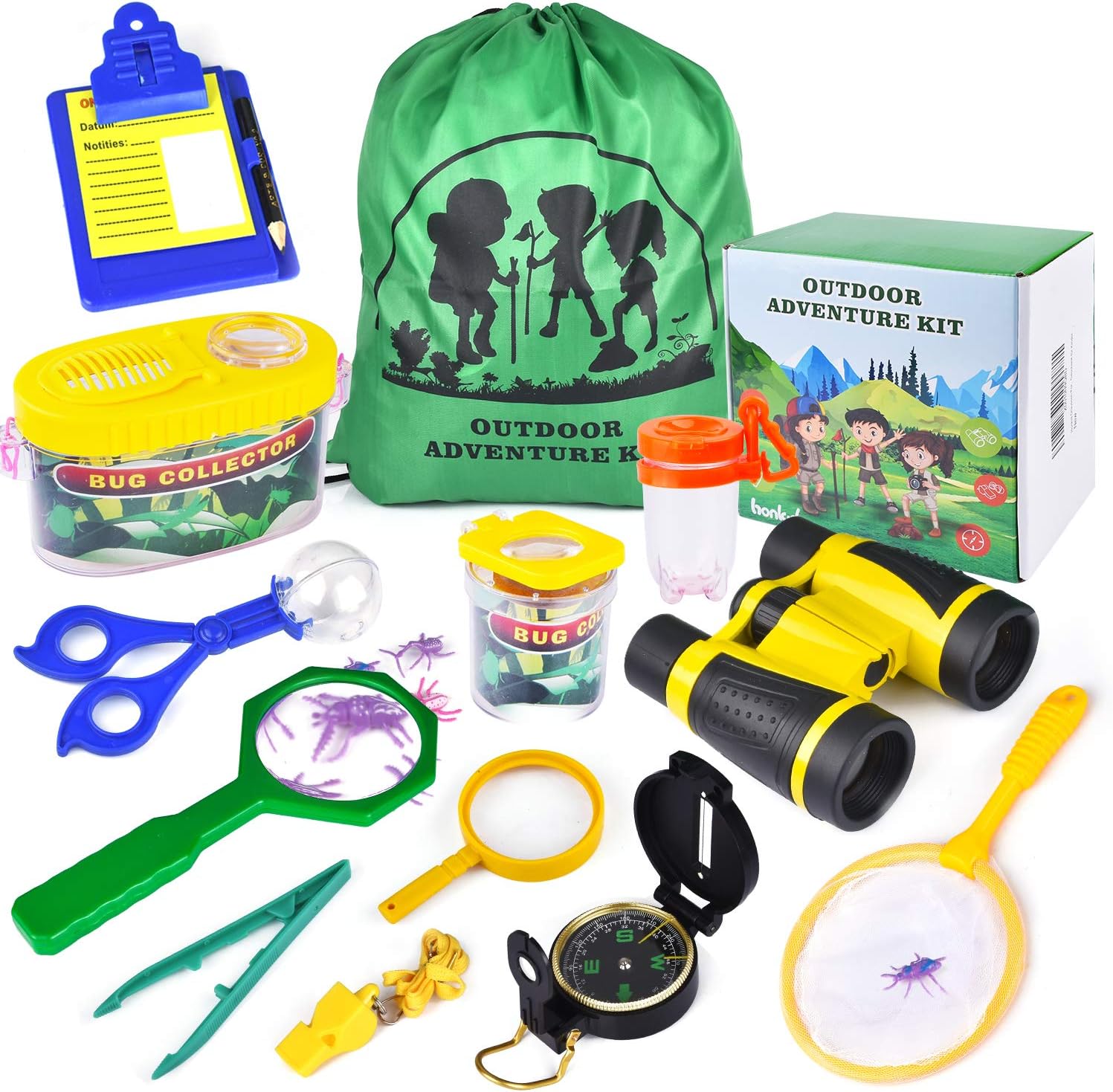 HONKID Outdoor Explorer Kit Gifts Toys Kids Adventure Kit Outdoor Exploration Kit Camping Gear