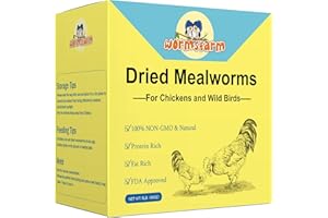 WormsFarm - Pounds of Dried Mealworms for Chickens, Treats for Laying Hens, Blue Birds, Quail and Chicken Food
