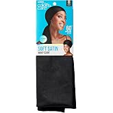 KISS COLORS &amp; CARE Soft Satin Wrap Scarf - Black, Long Lasting, Multi-Purpose, Soft Premium Scarf For Minimizing Frizz, Preventing Breakage &amp; Securing Hair Styles, Wigs &amp; Weaves For All Hair Styles