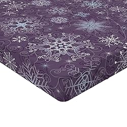 Ambesonne Eggplant Fitted Sheet, Christmas Inspired
