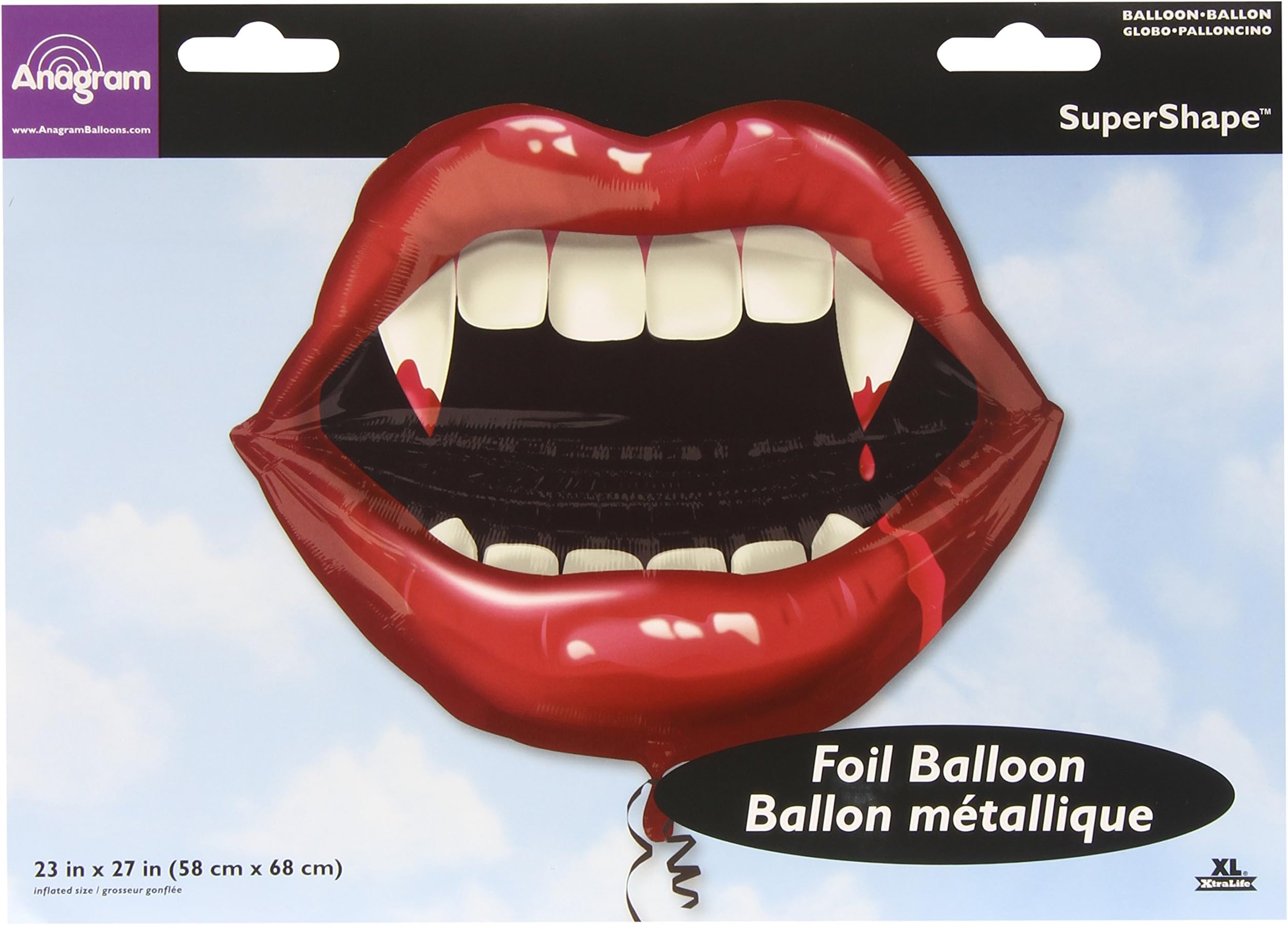 Fangtastic Vampire Teeth 23" Foil Balloon