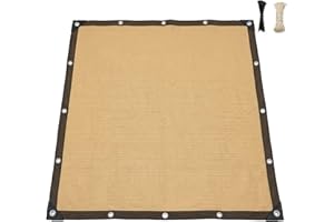 Beige Shade Cloth for Garden with Grommets Every 20in, 90% Sun Shade Mesh Privacy Screen with Zip Ties, Sun Shade Sail Rectan