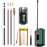 Heltec V4 ESP32 LoRa Dev Board 1 Pack Meshtastic Kit | 3000mAh Battery, Case, Antenna, ESP32-S3 SX1262 27dBm, Meshtastic WiFi IoT, Wireless Communication