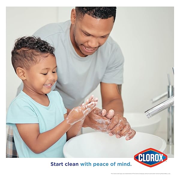 CLOROX ANTIBACTERIAL LIQUID HAND SOAP REFILL, SOOTHING ALOE SCENT – SCENTED HAND WASH, LIQUID SOAP FOR BATHROOM OR KITCHEN – WASHES AWAY DIRT FROM HANDS AND KEEPS THEM SOFT, 34 FL OZ