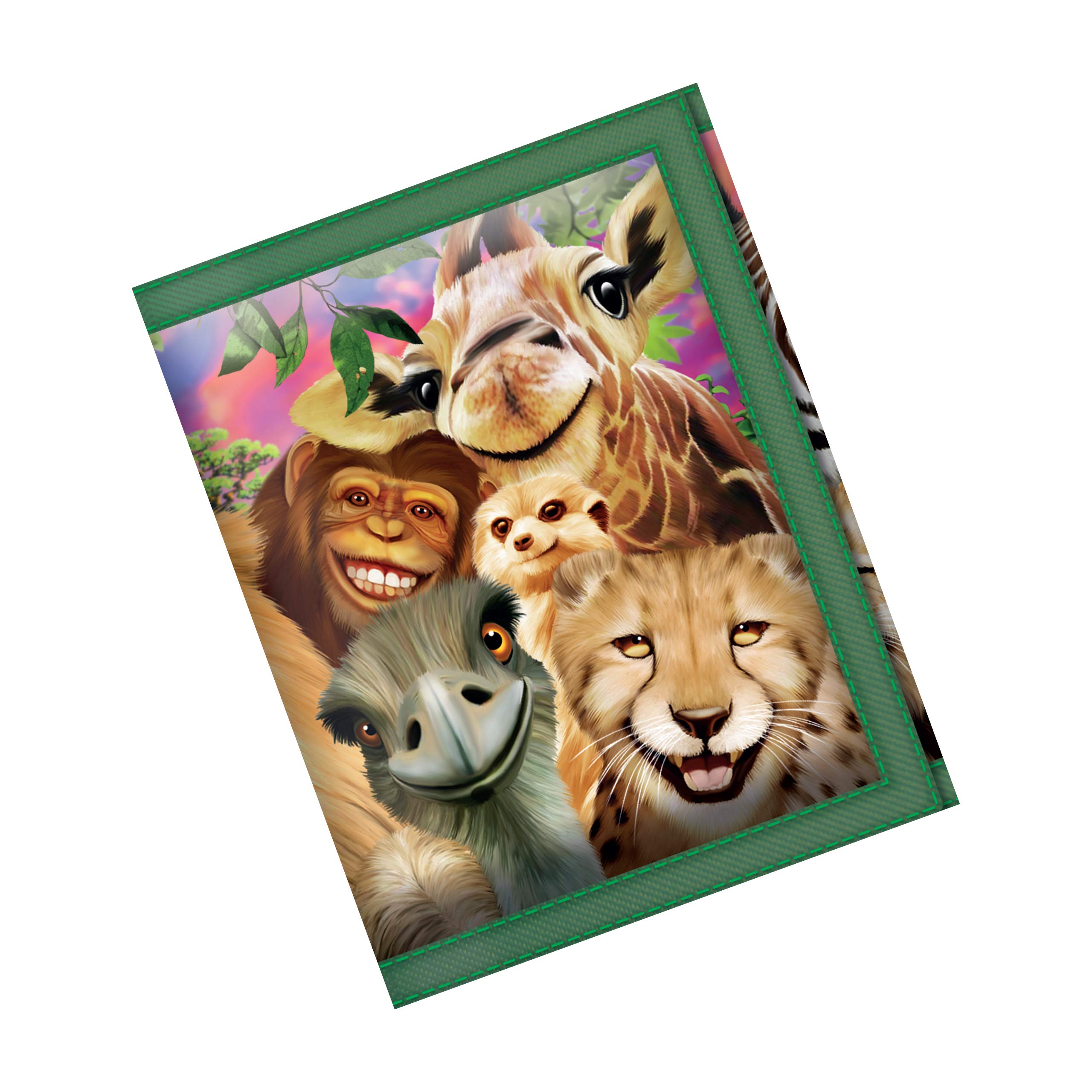 3D LiveLife Wallets - Safari Smiles from Deluxebase. Cool Lenticular Big Cat Trifold Wallet with Zipper, Coin Pocket, Keyring and Card Holder. Animal Themed Small Gifts for Men and Women.