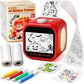 AI Sticker Maker for Kids, Voice‑to‑Sticker Printer Box with Touchscreen | No App Required, AI Sticker Printer Box Direct WiFi, Inkless Portable Printing for DIY/Doodles/Birthday Gift for Boys &amp; Girls
