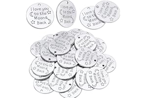 Aylifu Inspirational Words Charms, 30pcs Lettering Saying Pendants Engraved Message Charms Beads Craft Supplies Jewelry Findings for DIY Necklace Bracelet