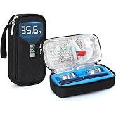 YOUSHARES Insulin &amp; peptide Cooler Travel Case - TSA Approved,Temp Display | Diabetic Med Cooling Bag for Pen &amp; Vials with Protective Ice Brick, Refrigerated Diabetes Supplies Carrying Organizer