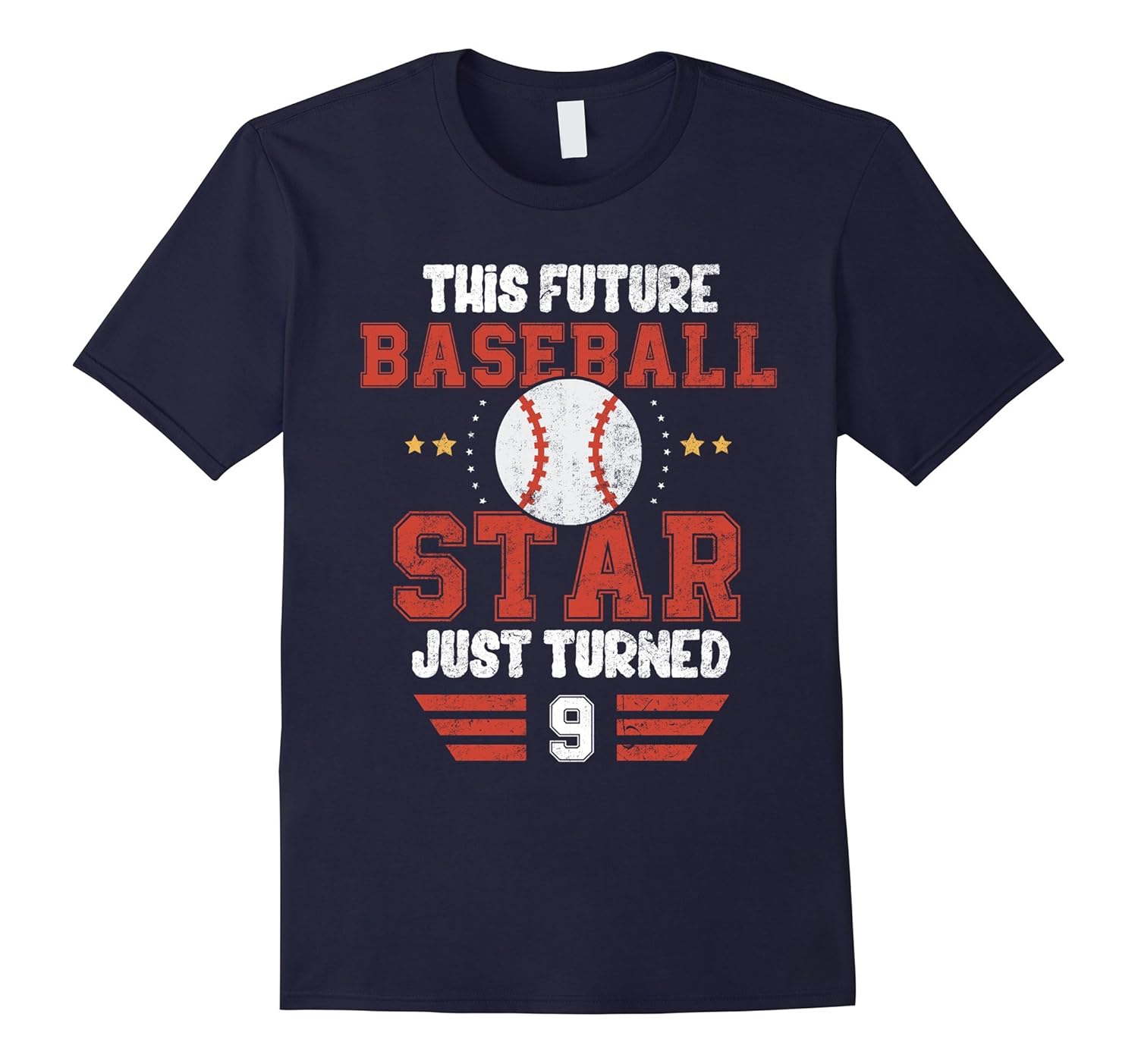 Funny 9th Birthday Baseball Tee Birthday Boy T-Shirt-ANZ