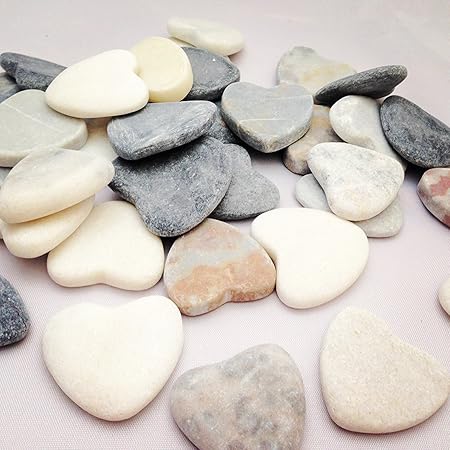 Unbekannt Steinherzen Herzen Stein Tischdeko Platzkarte Gastgeschenk Glücksstein Hochzeit Kommunion Konfirmation Taufe Streud