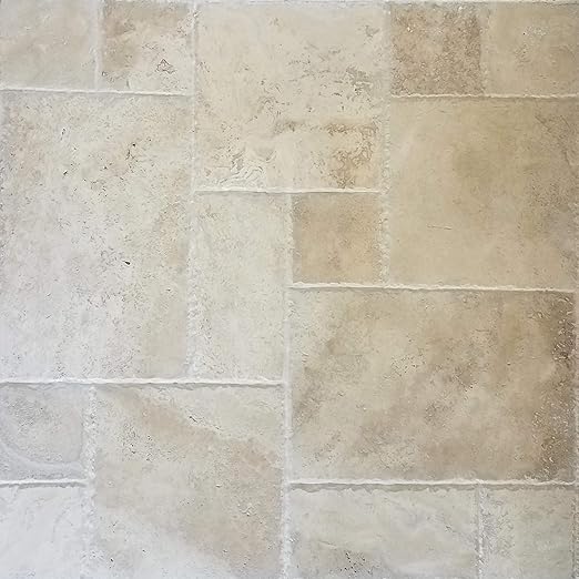 Amazon Com 208 Sq Ft Travertine Tile French Pattern Ivory