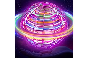 WHATOOK Flying Orb Toy: 2024 Upgraded Boomerang Ball, Hover Orb, Cosmic Globe Flying Spinner, Hand Controlled Mini Drone Ball, Cool Toys for 6 7 8 9 10+ Years Old Boys Girls Teens, Pink