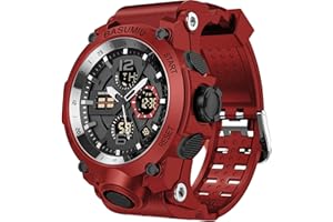 Pienolan Mens Sports Wrist Watches Analog Digital Tactical Military Watch Waterproof Gold Watches for Men