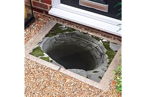 3D Optical Illusion Rug - Vortex & Bottomless Hole Design Non-Slip Doormat | Indoor/Outdoor Use for Entrance, Living Room, Pl