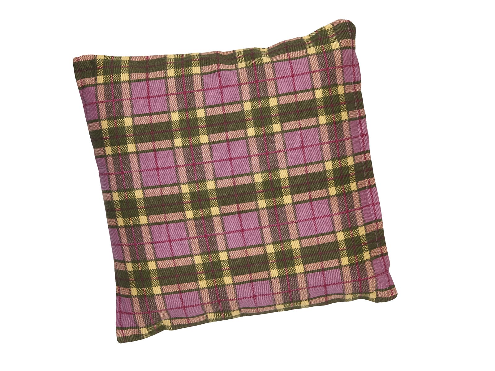 Creative Tops Katie Alice Highland Fling Tartan Scatter Cushion with Removable Cover, 25 x 25 cm (9" x 9") - Pink
