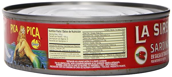 LA SIRENA SARDINES PICA PICA IN OVAL CAN, 15 OZ