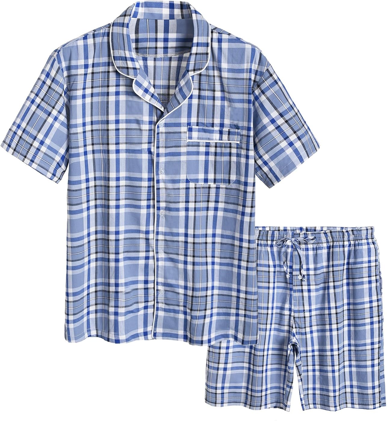 Latuza Men's Cotton Woven Short Sleepwear Pajama Set at  Men’s Clothing store