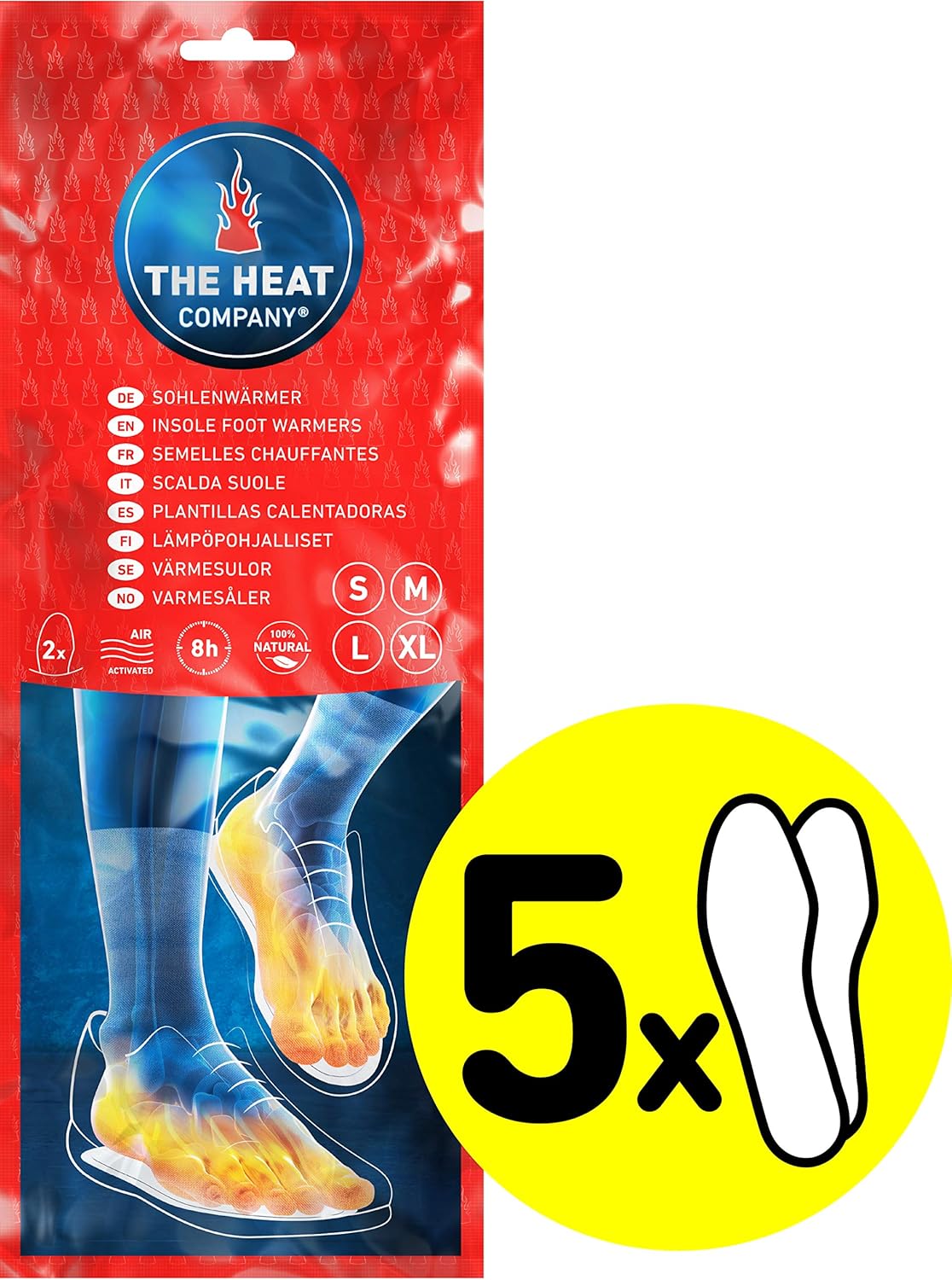 THE HEAT COMPANY Insole Foot Warmers EXTRA WARM 8 Hours of Warmth