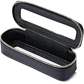 LOFOWN Makeup Brush Case Slim Clear Makeup Bag Travel Cosmetic Case and Waterproof Toiletry Makeup Bag with Zipper Purse Organizer for Women (Black, Slim)