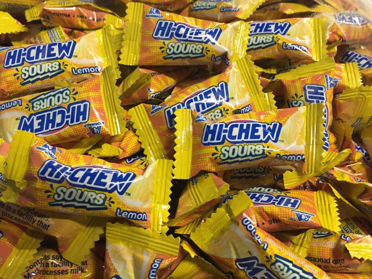 Hi-Chew - Soft and Chewy Candy from Japan Individually Wrapped Single Flavor - Two Full Pounds Bulk Wholesale (Extra Sour Lemon)