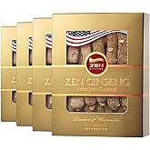 4 Boxes American Ginseng Root — Super Long Jumbo Wisconsin Ginseng (4oz/Box) Performance & Mental Health for Men & Women