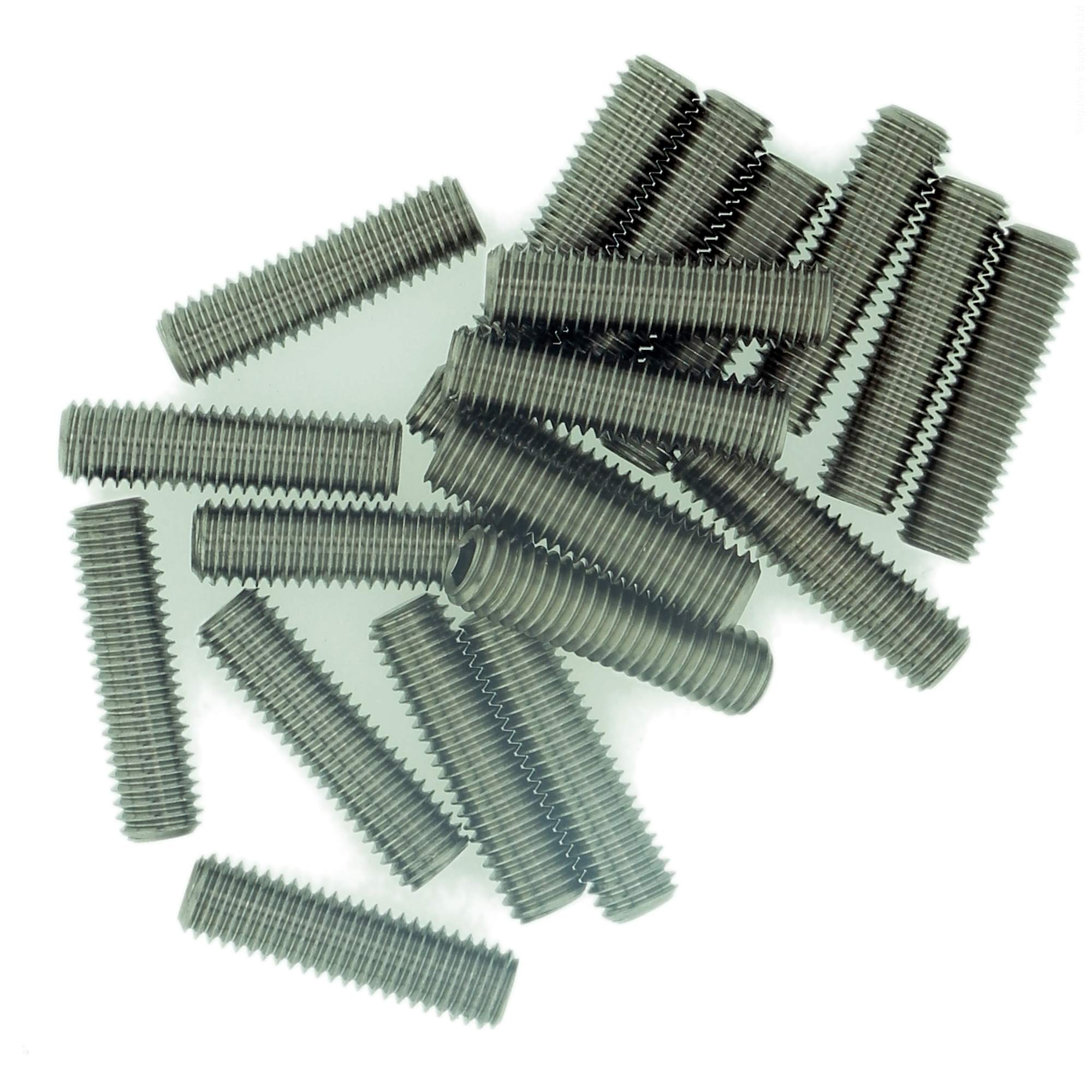 M4 (4mm x 8mm) Hex Socket Grub Screw (Flat Point) - Stainless Steel (A2) (Pack of 20) — image 1