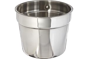 Winco Ins-11.0M Inset Pan, 11.0-Quart, Stainless Steel