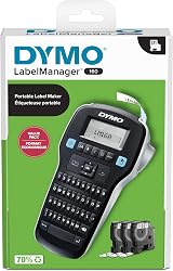 Dymo LabelManager 160 Starter Kit with 3 D1 Tape Rolls QWERTY Keyboard view 7
