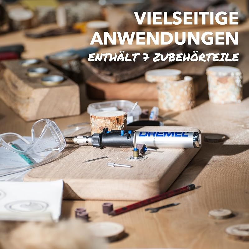 2000 VersaTip Lötkolben - Brennkolben und Löt-Set (mit 7 Wechselspitzen zum Löten, Heißschneiden, Schweißen, Brandmalerei, Holz Gravieren, Schmuckherstellung)
