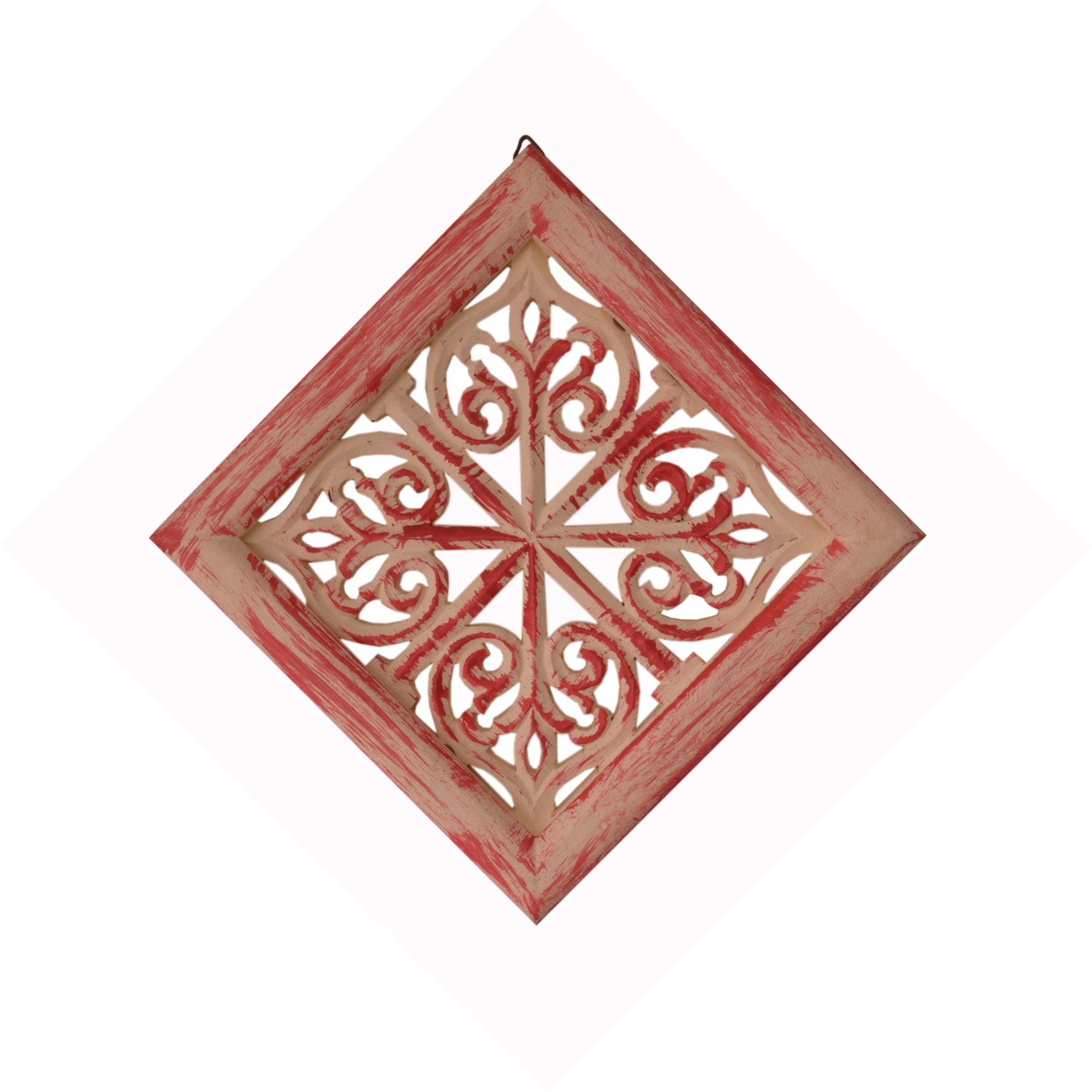 Purpledip Artistic Wooden Wall Panel 'Floral Art' (10934)