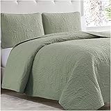 Mellanni Oversized King Bedspread Coverlet Set - King Size Bedding Cover with Shams - Ultrasonic Quilting Technology - 3 Piec