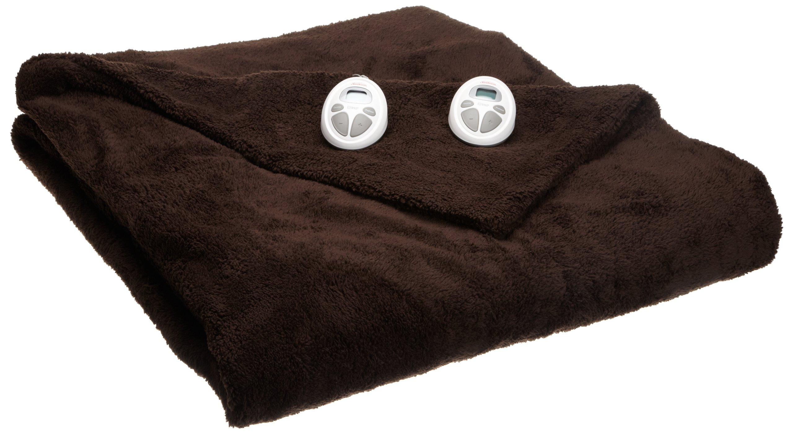 Sunbeam Heated Blanket LoftTec, 10 Heat Settings, Walnut, Queen