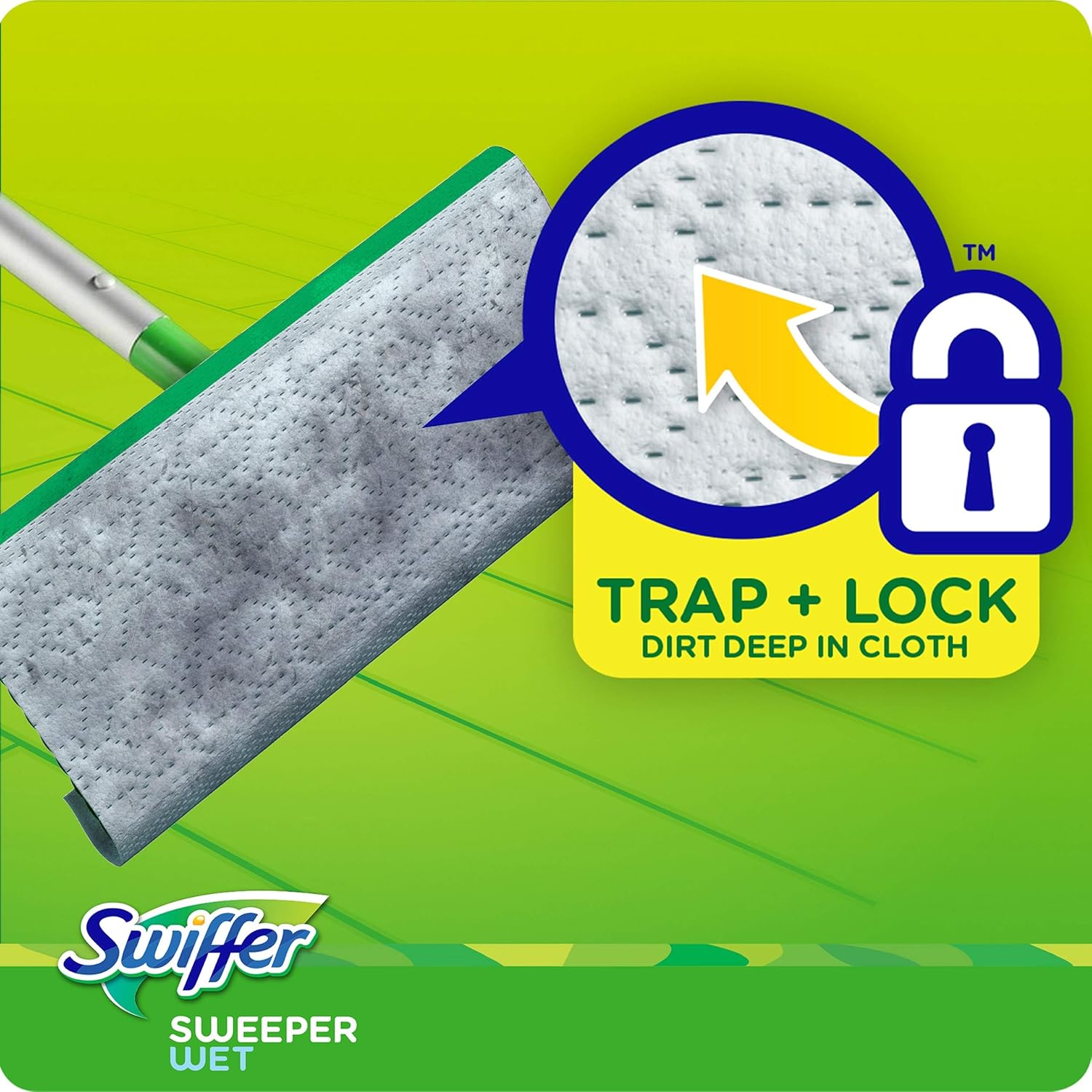 Swiffer Sweeper Wet Mopping Pad Refills for Floor Mop with Febreze Lavender Scent 12 Count (packaging may vary): Health & Personal Care