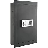 Paragon Safes In Wall Safe with Electronic Keypad, Gray | Digital In-Wall Safe with 2 Manual Override Keys to Protect Money, Jewelry, and Passports at Home or Business