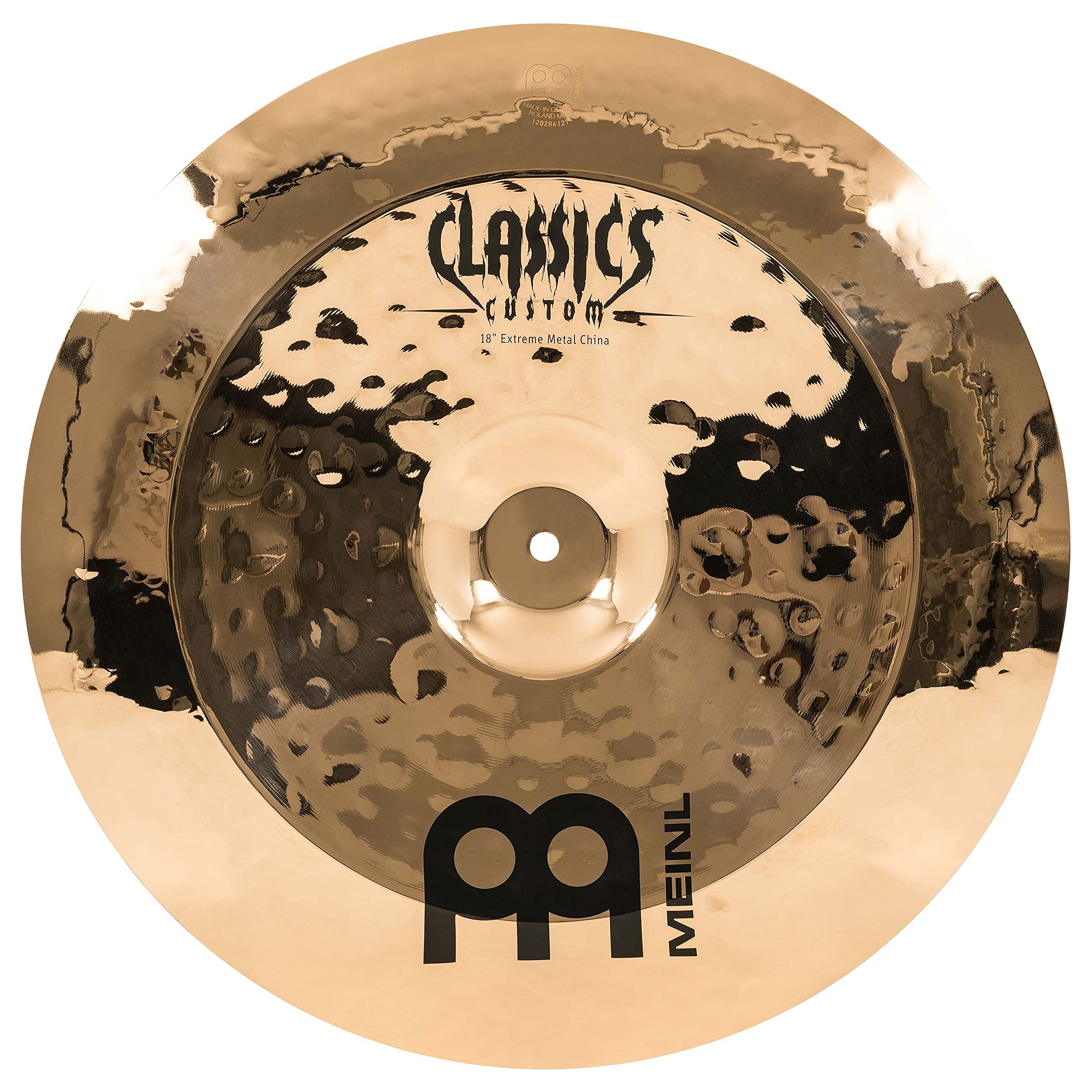 Meinl Cymbals Classics Custom Extreme Metal China Cymbal 18 inch (Video) for Drum Set (45,72cm) B12 Bronze, Brilliant Finish, Made in Germany (CC18EMCH-B)