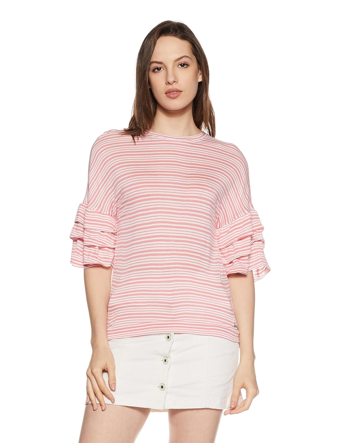 vero moda women's striped loose fit t-shirt