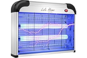 Lulu Home Electric Bug Zapper, Aluminium Indoor Insect Killer for Mosquito, Bug, Fly with Powerful 2800V Grid 20W Bulbs