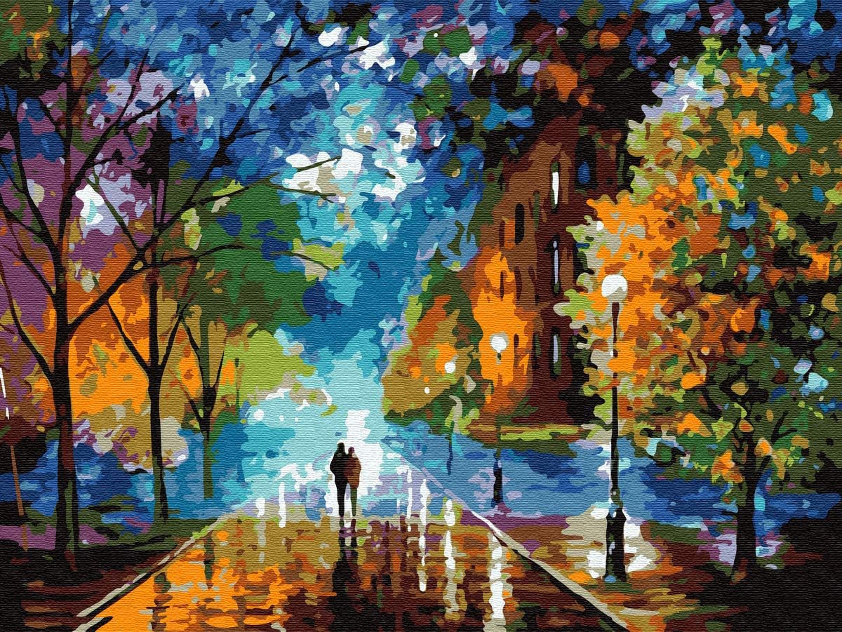 [Framless] Paintworks Paint By Number Kits for Kids and Adults DIY Oil Painting Unique Gif - Romantic Night 20x16 Inch