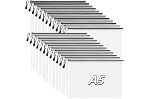 25pcs Mesh Zipper Pouch, A5 Mesh ZipperPouch Zipper File Bags Small Size Document Bags Office File Holders Zip File Bags Fold