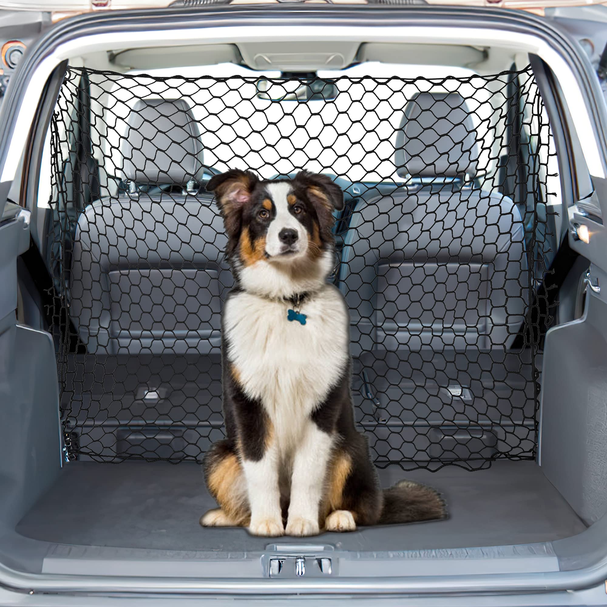 Car Dog Guard, Cargo Net Pet Car Safety Barrier Separation Net Fence Protection 120*70cm
