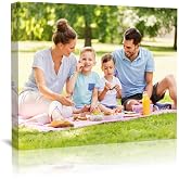 TreeDeal Custom Canvas Prints with Your Photos, Framed 10” x 8” Personalized Pictures Print, Customized Photo to Canvas Wall Art Ideal for Home Decor Gift Wrapping Pets Family Baby Wedding