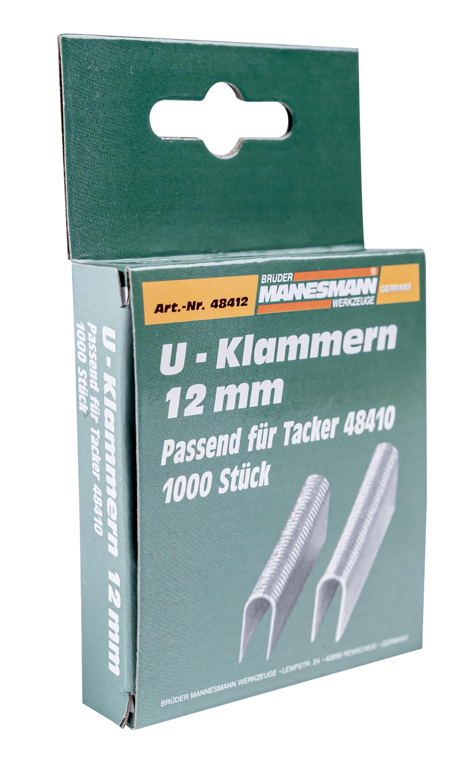 Brueder Mannesmann M48412 U-Shaped Spare Staples