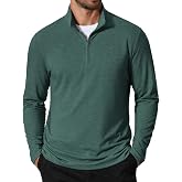 COOFANDY Men's Quarter Zip Pullover Lightweight Mock Neck Sweatshirt Casual Long Sleeve Polo Shirts