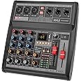 Pyle Professional DJ Audio Mixer - 3-Channel Controller with 16 Preset DSP Effects - USB Interface - 3 Mic/Line Inputs - +48V Phantom Power - Built-in FX Processor - MP3 Player/Headphone Jack - PMX462