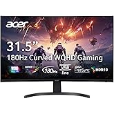 acer Nitro 31.5" WQHD 2560 x 1440 1500R Curved Gaming Monitor | AMD FreeSync | Up to 180Hz Refresh | 1ms (VRB) | Tilt | 1 x D