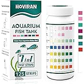 7 Way Aquarium Test Strips, 125ct Fish Tank Test Kit for Freshwater Saltwater Pond, Accurate Water Testing Kit Aquarium for C
