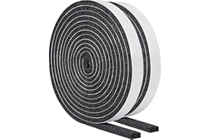 Yotache Open Cell Self-Adhesive Foam Seal Tape 1/2 X 1/4 Inch, Weather Stripping for Door Insulation, Soundproof, Weatherstri